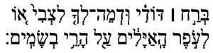 Song of Songs 8.14 in Hebrew