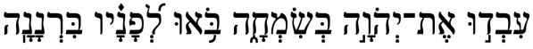 Graphic: Serve with Joy in Hebrew